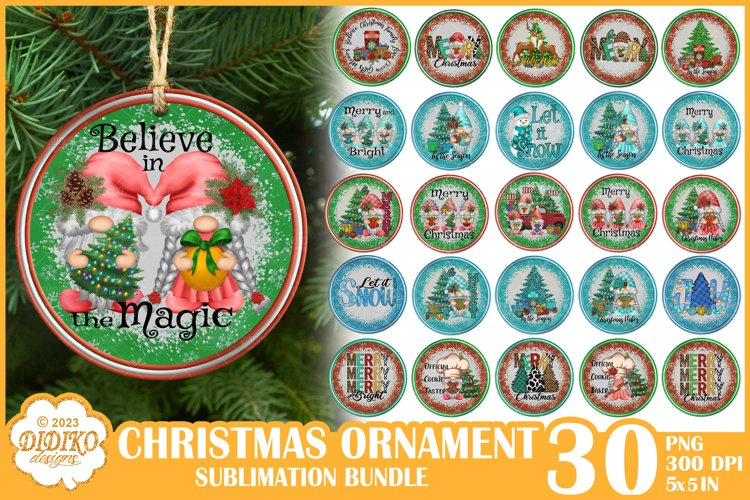 Christmas Ornament Sublimation Designs Image 5