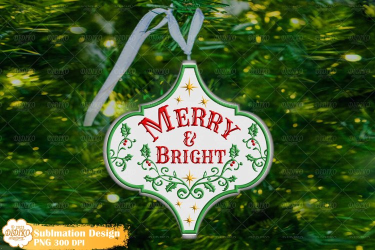 3D Christmas Arabesque Ornament Sublimation,Winter Ornament