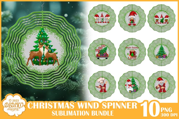 Christmas Wind Spinner Png Bundle,Winter Spinner Sublimation