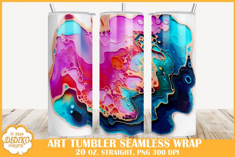 Alcohol Ink Tumbler Wrap Image 23