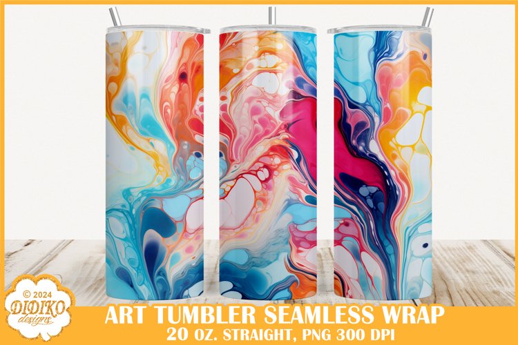 Alcohol Ink Tumbler Wrap Image 14