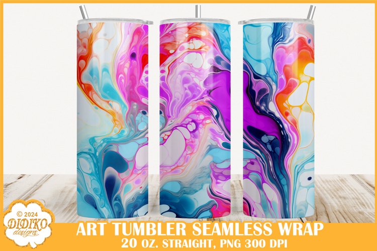 Alcohol Ink Tumbler Wrap Image 24