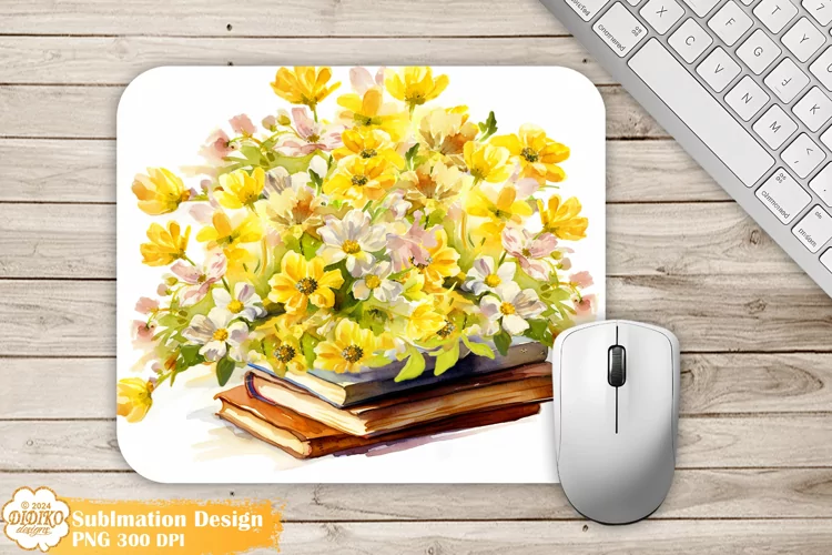 Flower Mouse Pad Sublimation Png , Farmhouse Mouse Pad Png