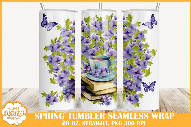 Flowers Tumbler Wrap Sublimation ,20 oz Farmhouse tumbler