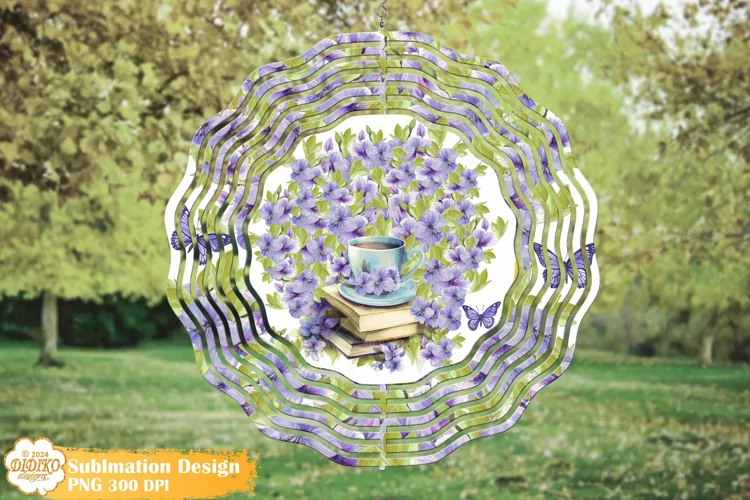 Flower Wind Spinner Png Sublimation ,Farmhouse Spinner Png