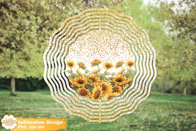 Sunflower Wind Spinner Sublimation, Summer Spinner Png