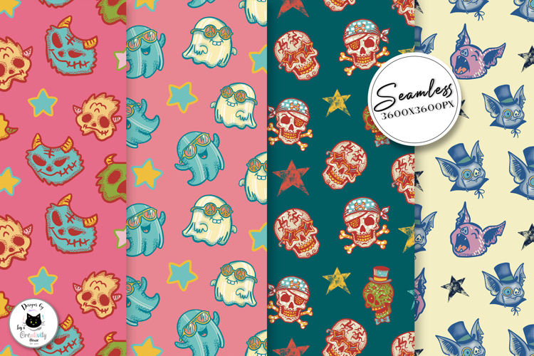 Seamless Halloween Digital Paper | Spooky Pattern