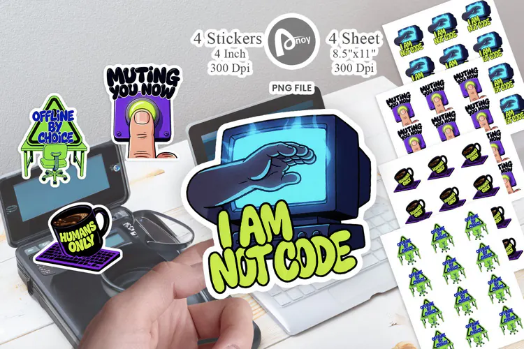 Digital Burnout Sticker