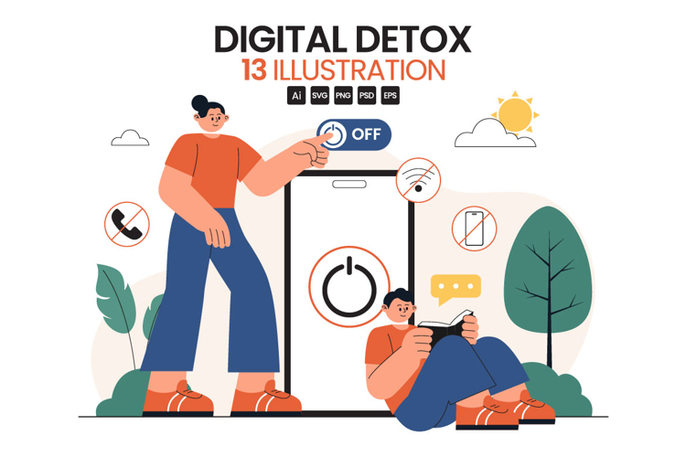 13 Digital Detox Illustration
