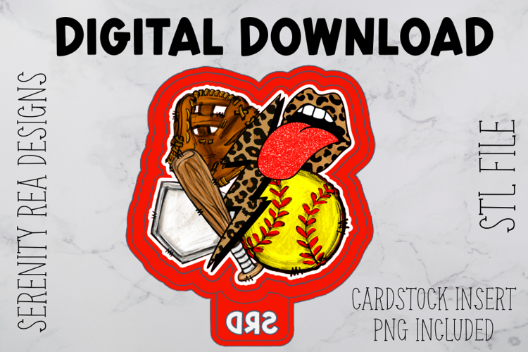 Softball Collage Freshie Mold Housing STL File