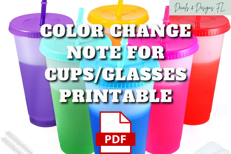 Color Change Note For Tumbers | Informational Warning | PDF