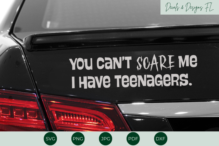 You Cant Scare Me, I Have Teens Decal | Bumper Sticker