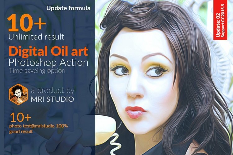 Digital Oil Art Photoshop Action