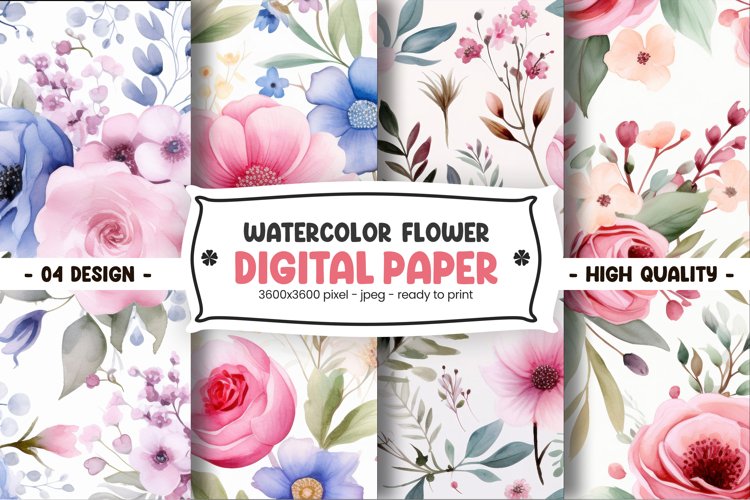 Watercolor Flower Clipart Image 22