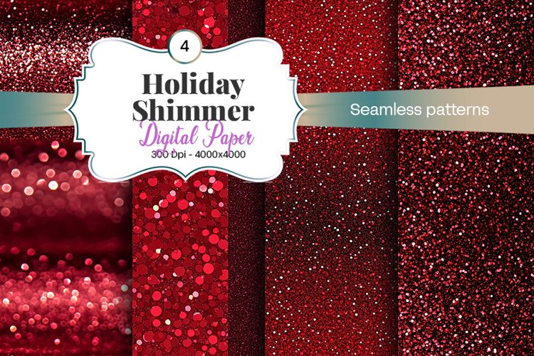 Holiday Shimmer Digital Paper - 04 Variations