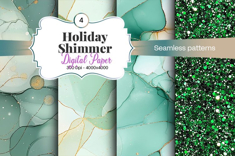 Holiday Shimmer Digital Paper - 04 Variations example image 1