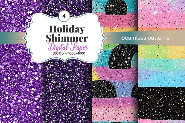 Holiday Shimmer Digital Paper - 04 Variations