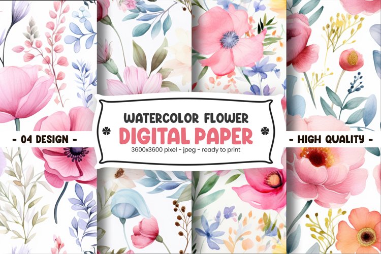Watercolor Flower Clipart Image 23