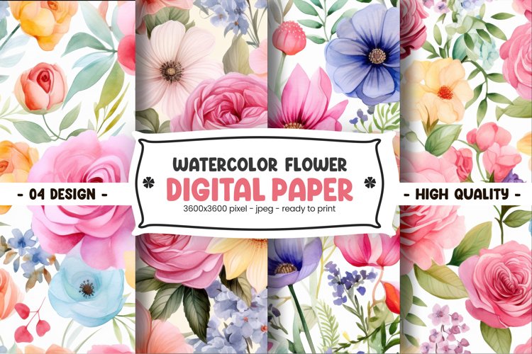 Watercolor Flower Clipart