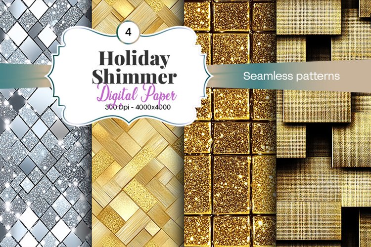 Holiday Shimmer Digital Paper - 04 Variations