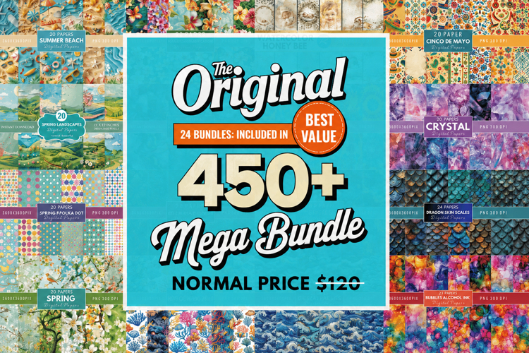 Digital Paper Background Mega Bundle