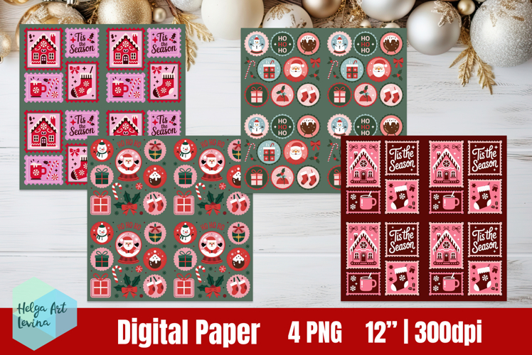 Christmas Digital Paper PNG