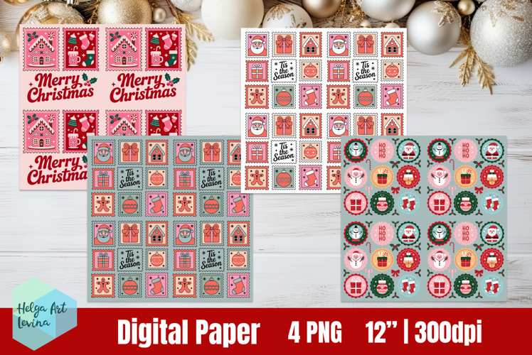 Christmas Digital Paper PNG