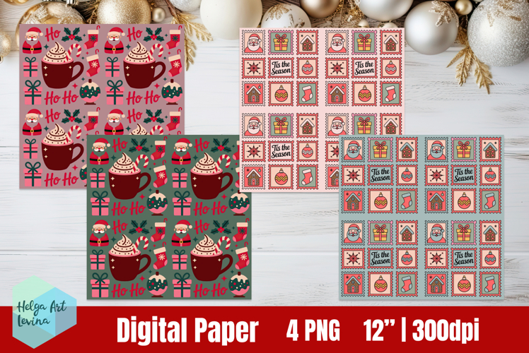 Christmas Digital Paper PNG