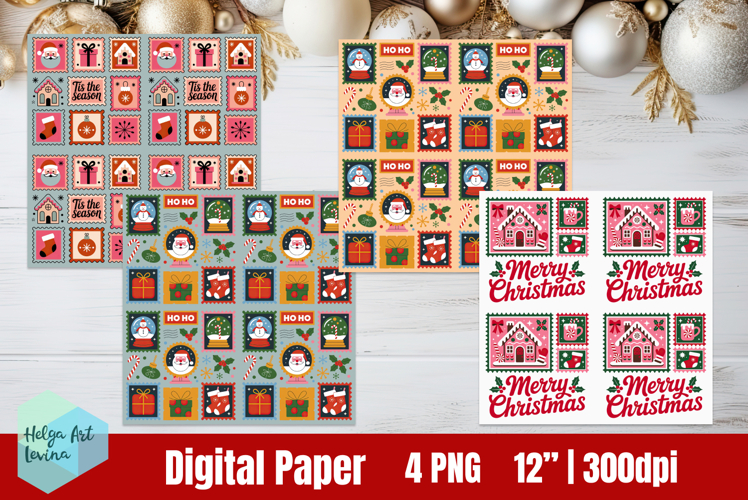 Christmas Digital Paper PNG