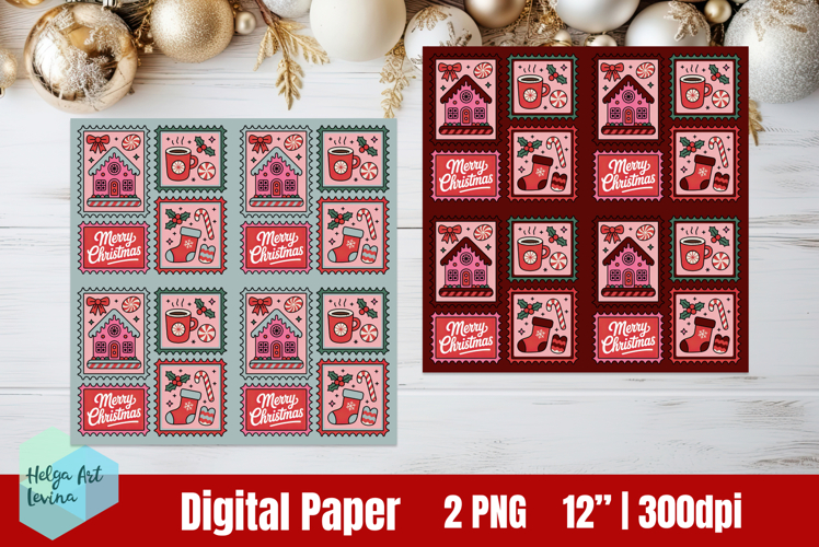 Christmas Digital Paper PNG