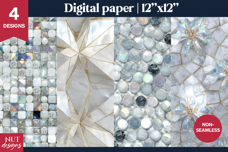 Digital paper Luxury Crystal Tile Digital Paper