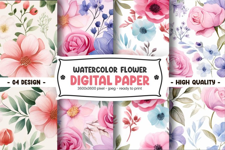 Watercolor Flower Clipart Image 24