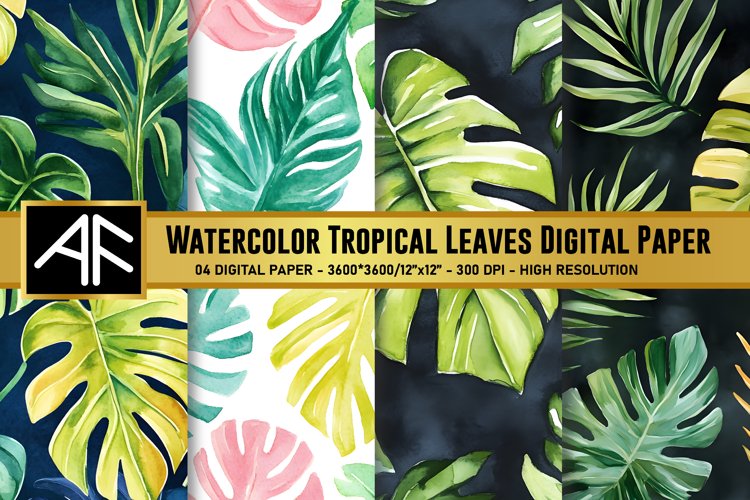 Watercolor Leaves Clipart Image 8