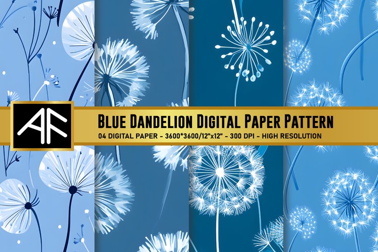 Dandelion Digital Paper Pattern