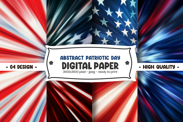 Abstract Patriotic Day Digital Paper