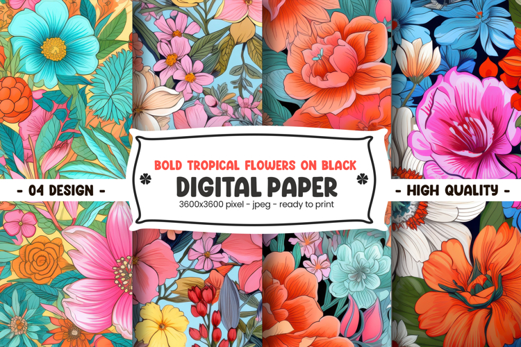 Tropical Flowers Clipart Image 23