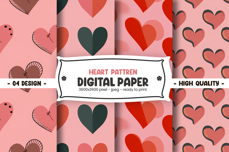 Valentine Scrapbook Paper Image 4