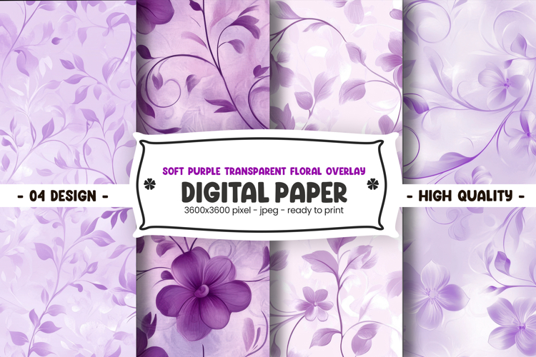 Purple Flowers Clipart Image 4