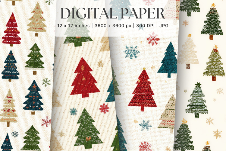 Christmas Ornament Pattern Background Digital Paper_29