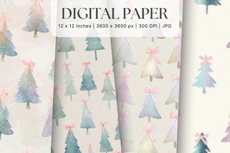 Christmas Ornament Pattern Background Digital Paper_19