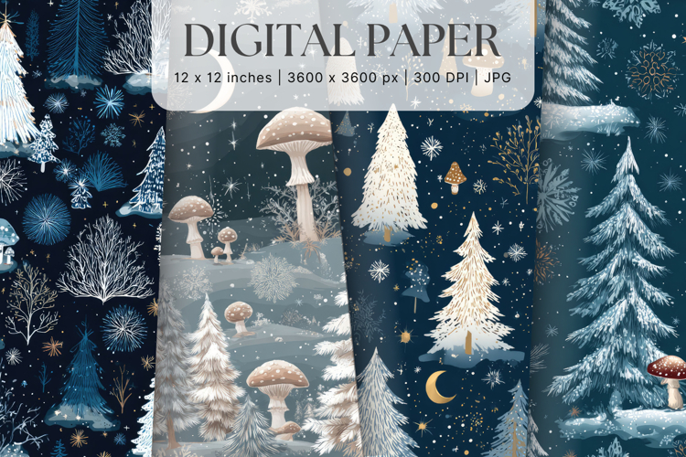 Christmas Ornament Pattern Background Digital Paper_8