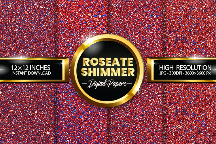 Roseate Shimmer Digital Papers - 04 variations