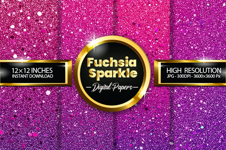 Fuchsia Sparkle Digital Papers - 04 variations