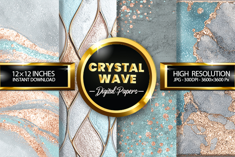 Crystal Wave Digital Papers - 04 Variations