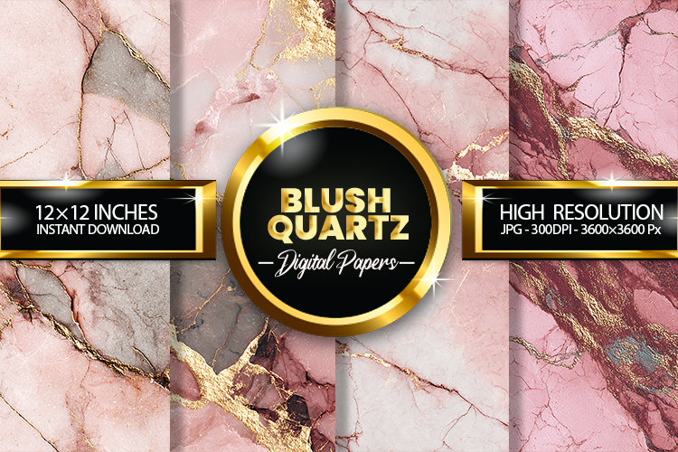 Blush Quartz Digital Papers- 04 variations