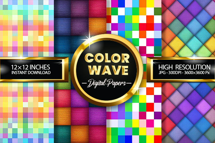 Color Weave Digital Papers - 04 Variations