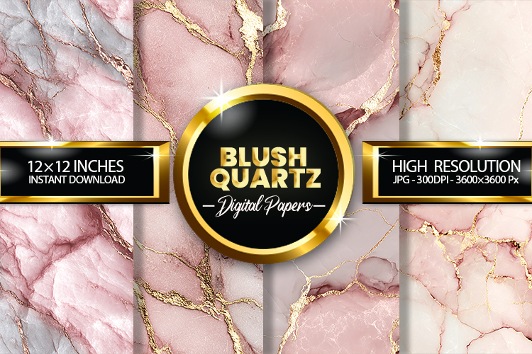 Blush Quartz Digital Papers - 04 variations