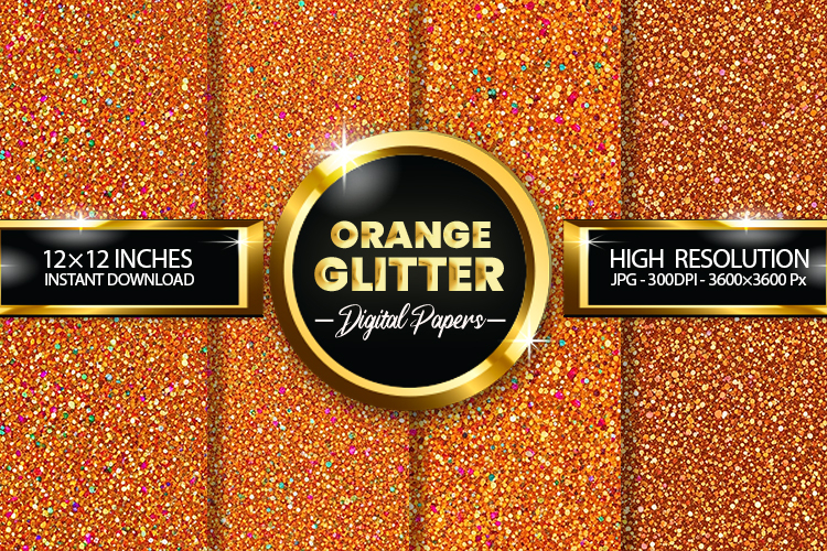 Orange Glitter Background