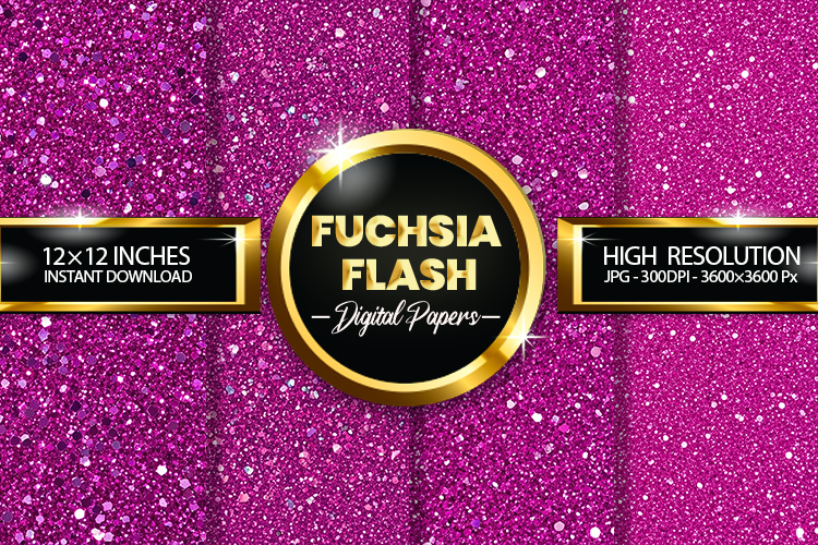 Fuchsia Flash Digital Papers - 04 variations