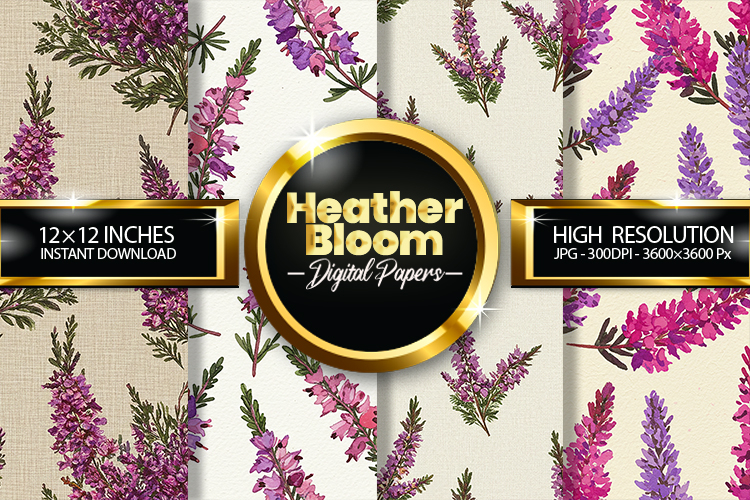 Heather Bloom Digital Papers - 04 Variations